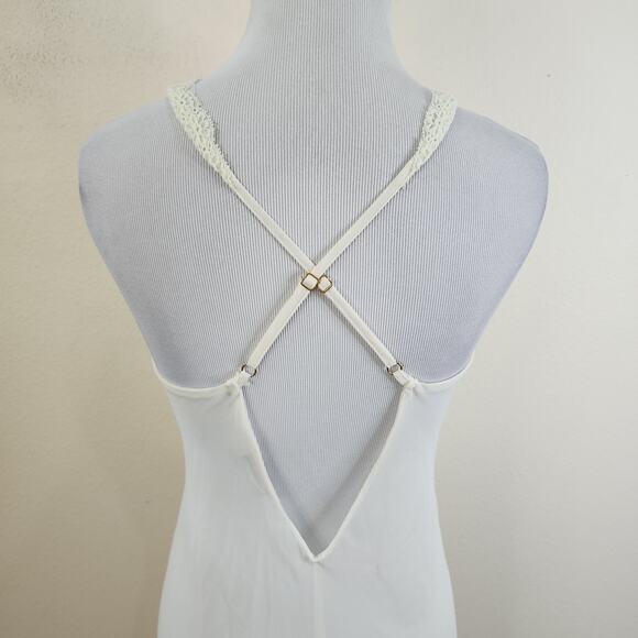 Flora Nikrooz Romantic Ethereal Long Ivory Lace Nightgown Small Anthropologie - Picture 7 of 12